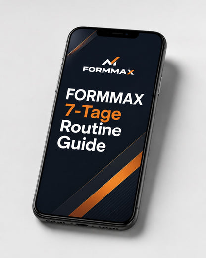 FORMMAX 7-Tage Routine Guide als digitales Smartphone-Mockup
